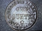 New York City Civil War Token    broas Pie Baker W shattered Clashed Die Error    