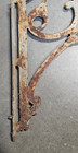 Large Antique Hand Wrought Iron Bracket Repurpose Metal