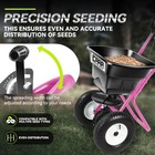 80 Lbs 29l Capacity Walk-behind Broadcast Spreader Push Garden Seeder Purple