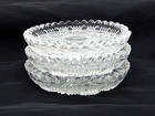Vintage Italian Crystal Cut Glass Coasters   Ashtrays  Trinket Dish Starburst