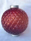     Never Used  Amber Red Quilt Lightning Rod Ball
