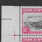 Ascension 1949 1 5d  davit Flaw  Sg40da Perf 14 In Mnh Block