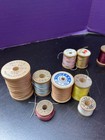 Lot Of 22  vintage Belding Corticelli Talon Blyda Pure Silk Thread Wooden Spools