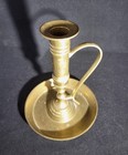 Vintage Large Brass Chamberstick Candle Holder 7  Tall