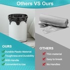 4 Gallon Garbage Bags With Handle Plastic Trash Bag For Bathroom Kitchen Storage