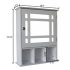 Bathroom Medicine Cabinet Storage Shelf Organizer Wall Mount With Mirror   Door