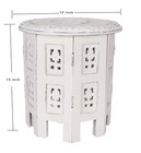 Round Side Table Small End Thanksgiving Tables Altar Carved Wood Accent 2 round
