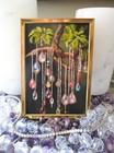 Jeweled Tree - Original Aceo Art Card Miniature Painting Print 2 5  X 3 5 