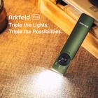 Arkfeld Pro Flat Edc Flashlight With Led Light  Uv And Laser Convenient Pocket