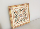 Antique Ceramic Tile Vintage Floral Art Nouveau Flowers Old Leaf Victorian Fire