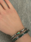 Vintage Native American Navajo Royston Turquoise Sterling Bracelet 6 5 In