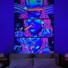 Hippie Hippy Wall Tapestry Trippy Smoking Tapestry Blacklight Tapestries For Sto