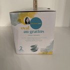 Rachael Ray Ceramics 2-piece Oval Au Gratin Set Light Blue Kitchen Supplies