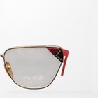 Vintage 1950s Overture Italy Red Gold Eyeglasses Frame M Bess 52-18