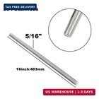 16-inch Length stainless Steel Fully Threaded Rod 5 16  -18 Thread Size  Right H