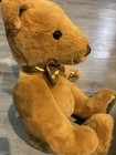 Fao Schwarz 160th Anniversary Gold Tone Plush Teddy Bear New Soft Stuffed Gift