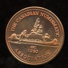 1981 Cna Rcna Toronto Coin Club On Copper Medal Canadian Numismatic Association