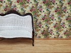 Dollhouse Wallpaper Peacock And Rose Floral Bradbury   Bradbury 1 12 Scale