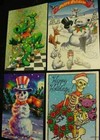 Lot Of 8 Grateful Dead Bear Xmas Cards  Greatful Art 1996 Jerry Garcia Lights