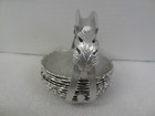 Vintage Continental Silver Co  Hand-wrought Aluminum Coasters 8 W holder Flower