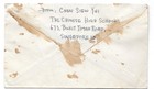 Singapore Malaya Cover To Kuching Sarawak    7 mar 1956    china High School     