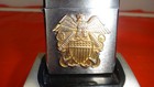 Vintage 1998 us Navy Officer s Insignia  Zippo Fuel Lighter Silver Tone usa 