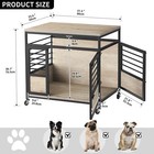 32  Dog Crate Furniture Heavy Duty Wood Dog Kennel House Cage With Double Doors