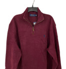 Polo Ralph Lauren Men s 1 4 Zip Long Sleeve Pullover Sweater Wine