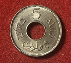 Palestine 5 Mils 1927 Au Copper-nickel Coin Km 3 T10565