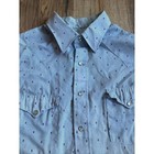 Vintage Cowboy Button Up Shirt Snap Pearl Buttons Round-up Long Tail Usa Sz Xl