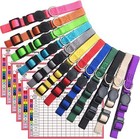 12 Pcs set Soft Nylon Puppy Id Collar Adjustable Whelping Breakaway Litter New