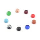 25 Pcs Cabochons Czech Glass Round 4mm Flat Back Multi Color Cab129-10 No Hole
