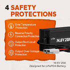 Litime 14 6v 20a Ac-dc Smart Charger For Deep Cycle Rechargeable Lithium Lifepo4