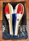 Professional Maracas Full Leather Panama Flag  Carry Bag Incl  Modelo Interisa