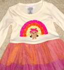 Bonnie Baby Girls Thanksgiving Turkey Dress Long Sleeves Size 18 Months New