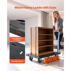 Uimoso Foldable Push Cart Dolly 660 Lbs Capacity With Folding Platform Andwheels