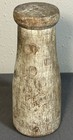 Antique Gaffed Carnival Milk Bottle Target Rigged Lead Weighted Wood Folk Art