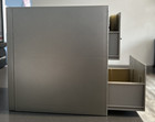 Mini Filing Cabinet Business Card Holder W digital Lcd Clock - Brand New   2