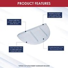 Flat Round Window Well Cover 48 In  W X 22 In  D X 2-1 2 In  H Economy