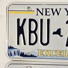 New York Excelsior License Plate Pair     free         Ny Matching Tags Kbu 2520
