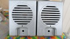  s3  Pair Reed Drive In Movie Speaker  Needs 2 Be Restored Silver   Black