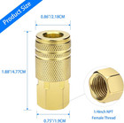 2 Pack 1 4 Inch Npt Female Industrial Air Hose Coupler  Brass Quick Connect Fitt