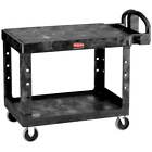 Rubbermaid Commercial Fg452500bla Utility Cart With Deep Lipped   Flush Plastic