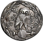Attica  Athens  under The Romans  Silver  new Style  Owl Tetradrachm Coin 137 Bc