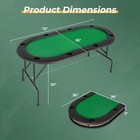 8 Players Poker Table W  8 Cup Holders   Comfy Armrests Smooth Felt Surface