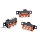 10x Mini Slide Switch 6-pin 2-position Dpdt On on Black Tiny Pcb Solder Mounted