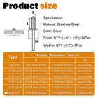 Jtarea 35pcs 1 4  X 1 2  Stainless Steel Pop Rivets With 1 4 1 2