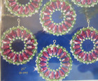The Beadery  3052  christmas Craft Bead Purple Wreath Ornament Kit Makes 6 Nip
