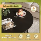 31 5 Inch Wood Black Round Coffee Table For Living Room With Storage Clearance