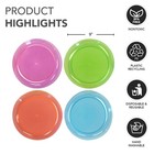 Party Essentials Hard Plastic 9-inch Round Party luncheon Plates  Assorted Ne   